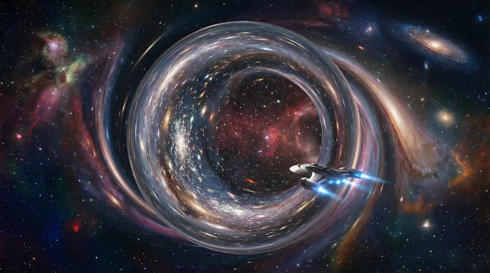 四虎视频 - 虫洞穿越科幻插画